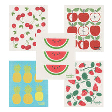 Load image into Gallery viewer, Fruit Salad Swedish Dishcloths Set of 5
