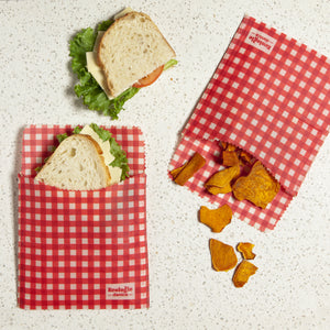 Gingham Dot Beeswax Sandwich Bag Set of 2