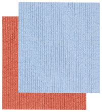 Load image into Gallery viewer, Rust and Sky Blue Sponge Cloths Set of 2
