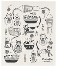 Load image into Gallery viewer, Purr Party Swedish Sponge Cloth

