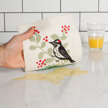 Load image into Gallery viewer, Forest Woodpecker Swedish Sponge Cloth
