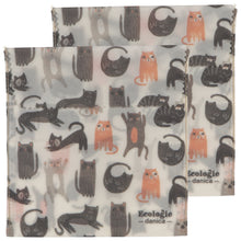 Load image into Gallery viewer, Cats Sandwich Beeswax Wrap Set of 2
