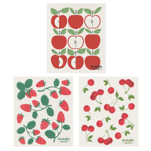 Load image into Gallery viewer, Mixed Fruit Swedish Dishcloths Set of 3
