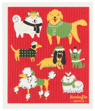 Load image into Gallery viewer, Yule Dogs Swedish Sponge Cloth
