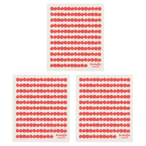 Red Swedish Dishcloths Set of 3