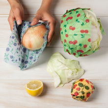 Load image into Gallery viewer, Berries and Fruit Beeswax Wrap Set of 3
